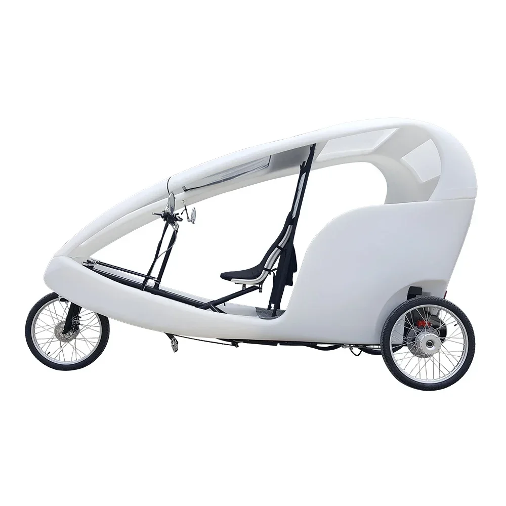 Battery Powered Electric Passenger Tricycle 2 Passeng Seat Similar to German VeloTaxi customcustom