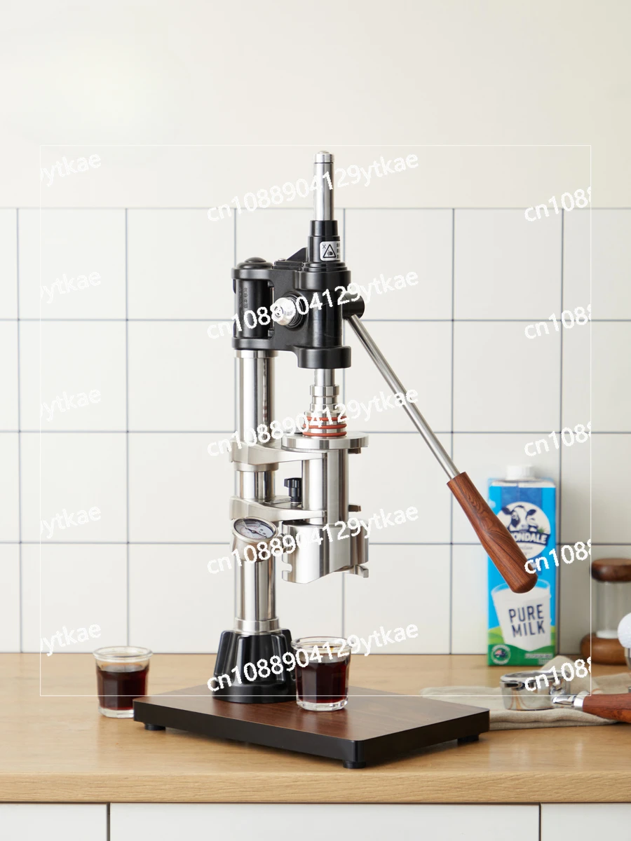 Hand press coffee machine, manual espresso machine, household outdoor vacuum pressure swing rod coffee machine