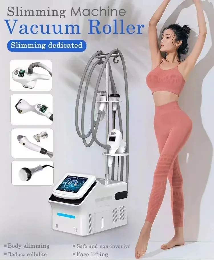 V 8 Por 4-in-1 Body Shaping Vacuum Roller for Weight Loss Cellulite Removal Reduction