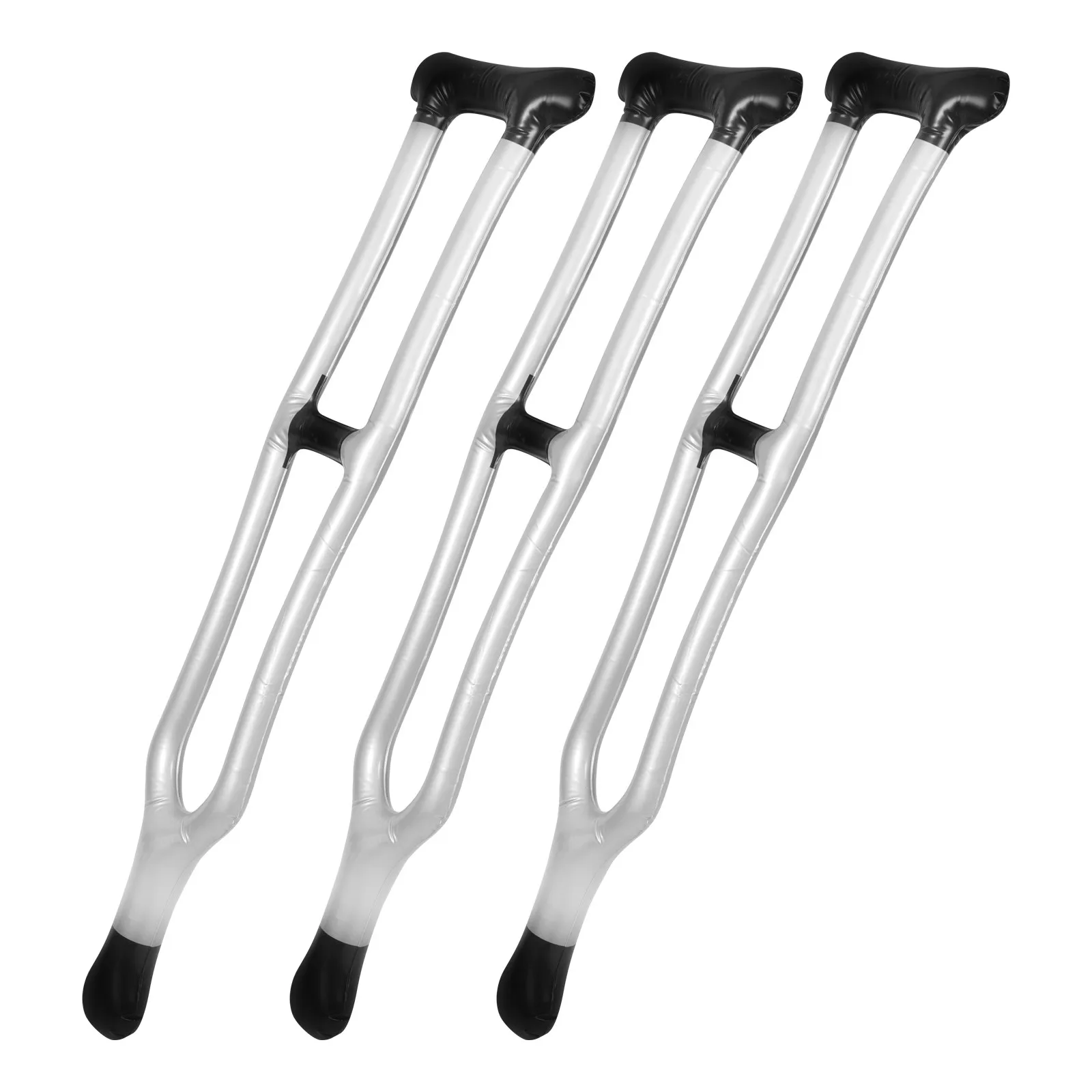 

3Pcs PVC Inflatable Crutch Balloon Unique Walking Stick Shape Easy Inflate Deflate Pool Party Birthday Stage Cosplay Inflatable