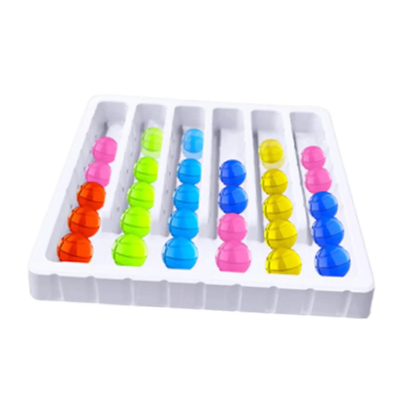 Color Sorting Toys Color Matching Portable Hand Eye Coordination Color Ball Return Game Sensory Toys for Boys Girls Toddlers