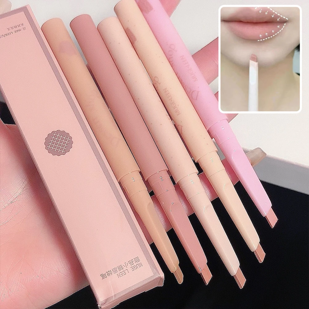 Milk Matte Smooth Lip Liner Pen Nude Pink Lip Tint Lips Cosmetic Waterproof Lasting Contouring Lips Lip Stick Pencil