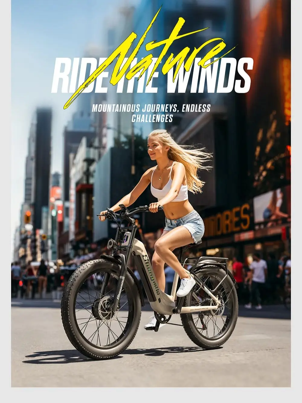 Shengmilo S700 elektrische fiets voor volwassenen, 2000W dubbele motor elektrische fiets, 48V17.5AH accu, dikke banden e-bike, 26 inch e-mountainbike - afbeelding 2