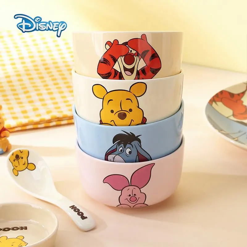 

Disney Пух Медведь Чаша Тигр Винни Мультфильм Милые Фигурки Керамическая Посуда Противоожоговая Толстая Микроволновая Печь Креативный Домашний Подарок