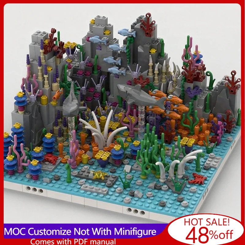 

2876 деталей, серия строительных блоков «Модульный океан» | Набор из 5 модулей MOC: Сборная модульная конструкция, игрушка-конструктор для мальчиков, подарок