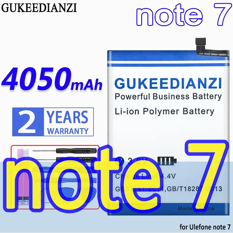 

GUKEEDIANZI High Capacity Battery 4050mAh For ulefone S11 note 7 Bateria