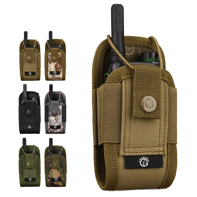 Camouflage Men Waist Bag Pack Purse Casual Tactical Walkie-Talkie Bag Men Molle Waist Belt Bag Phone Pouch Wear Outdoor Travel