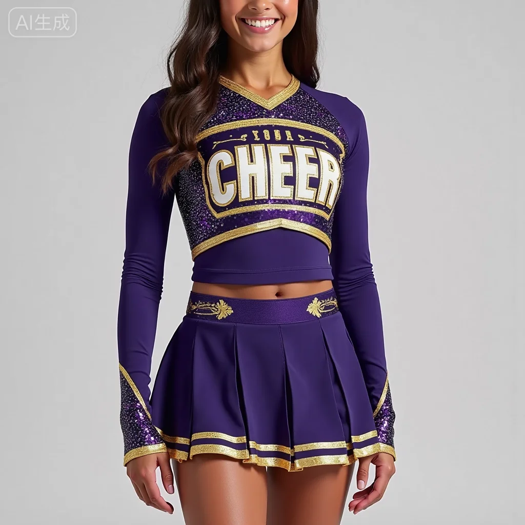 

10 комплектов молодежного костюма болельщика с длинными рукавами для девочек на заказ