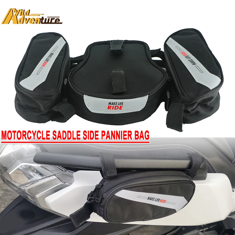 Universal Fit Motorcycle Pannier Bags Luggage Saddle Bags Side Storage Fork Travel Pouch Box For R1200GS ADV LC R1250GS F850GS