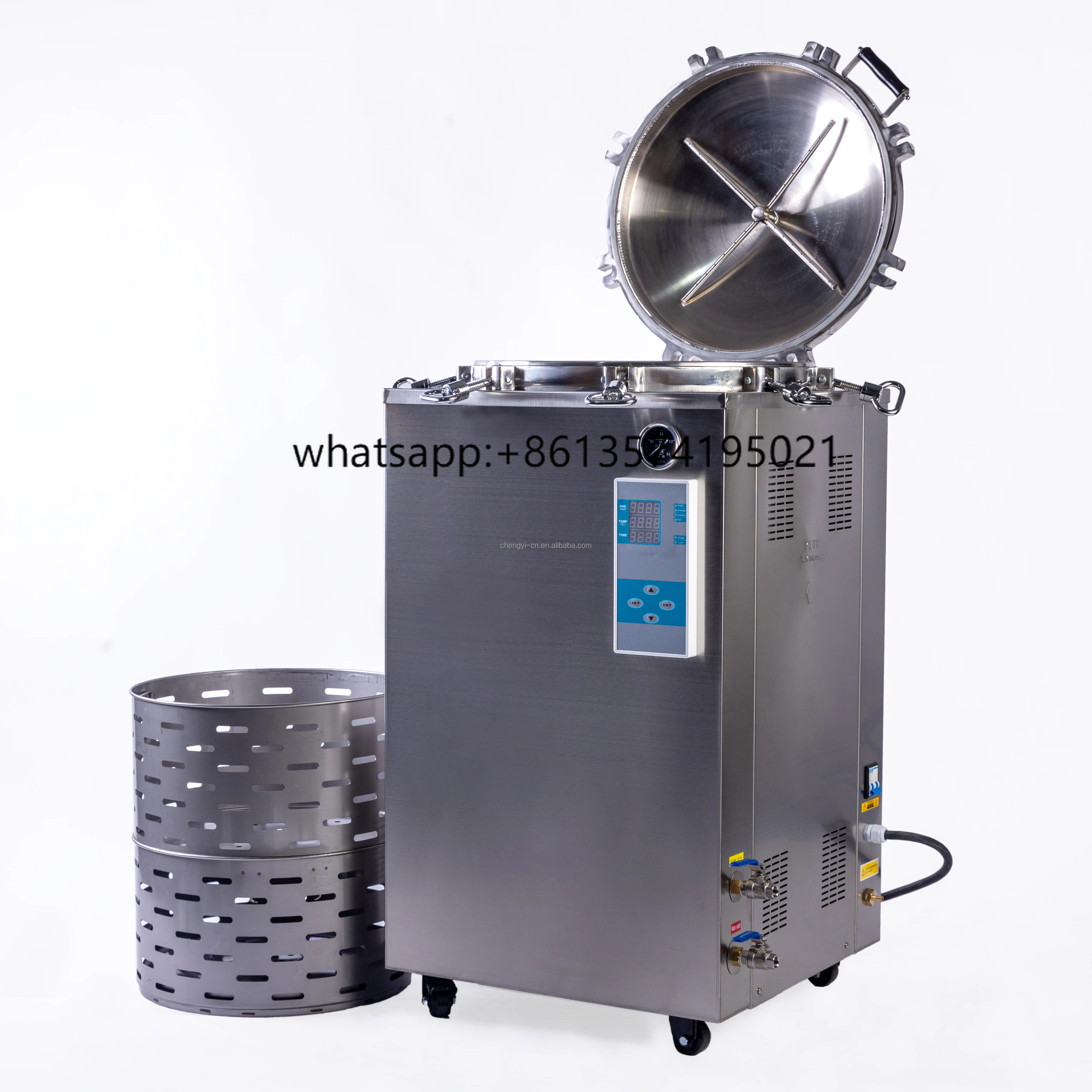 

Vertical Autoclave Sterilizer 35 50 75 100 150Liter Canned Food Mushroom Retort Autoclave