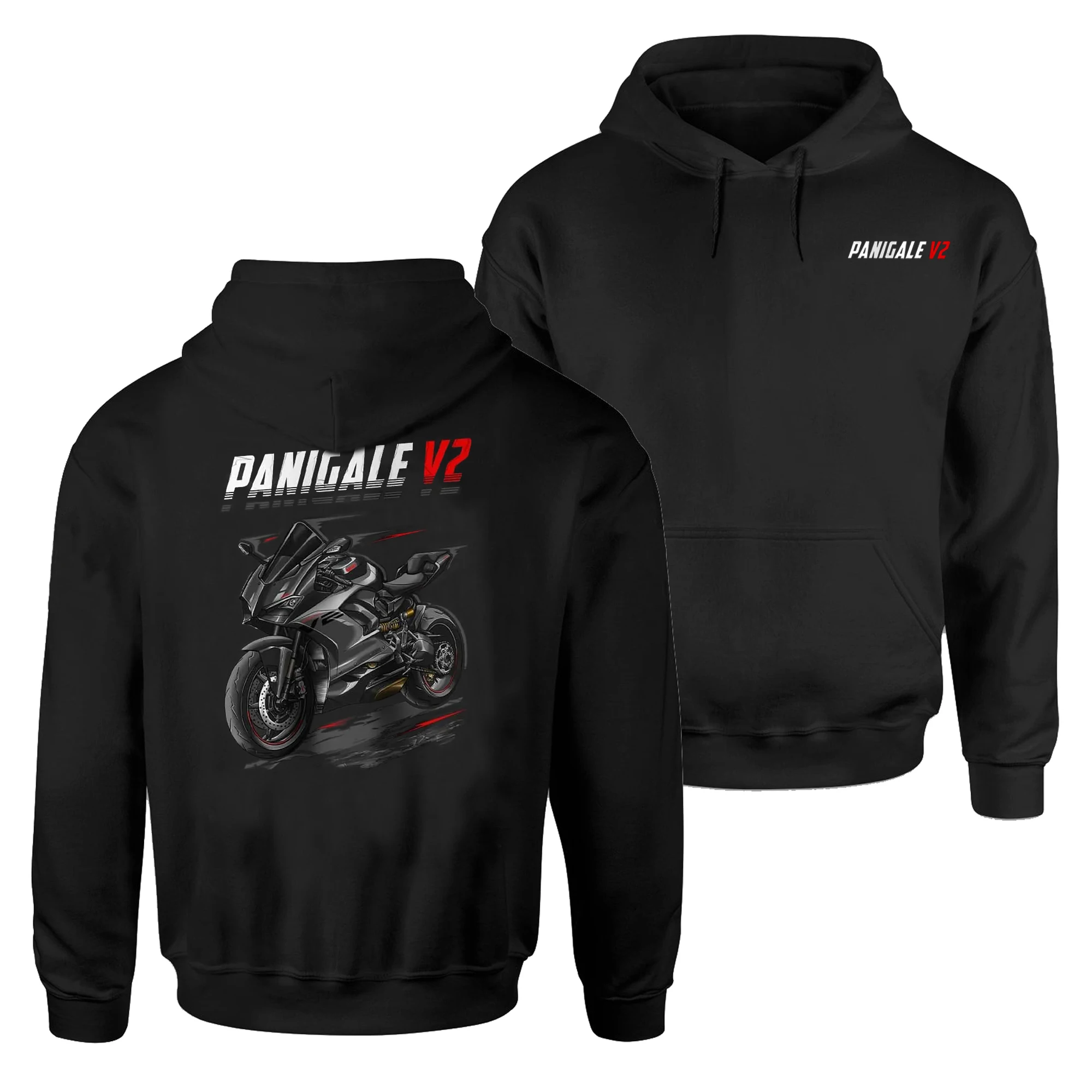 Classic 2020-2024 Models Italian Panigale V2 Motorcycle Pullover Hoodie Comfortable Cotton Casual Mens Clothes Rider Streetwear