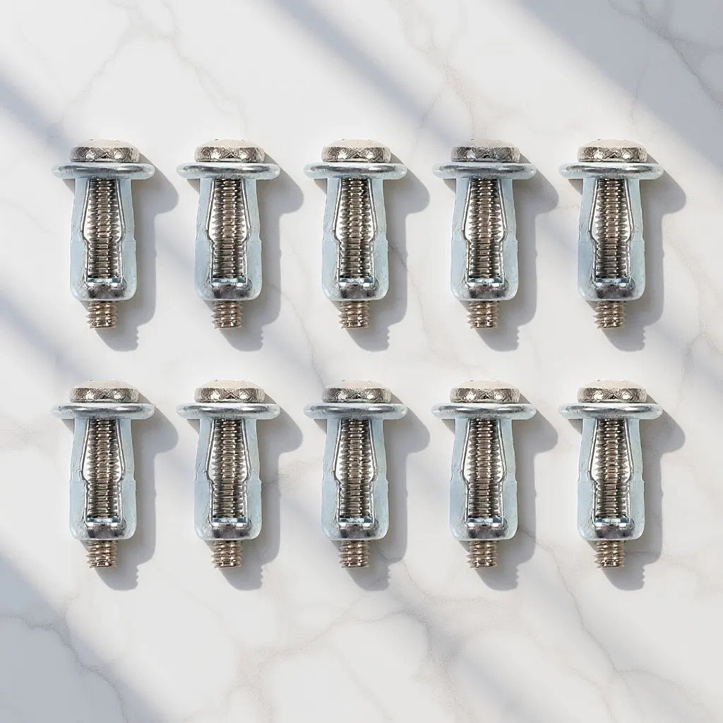 10Pcs Hollow Door Anchor Expansion Nut Jack Fixing Screw Galvanized Steel for Steel Shed Container License Plate Ac Mounting