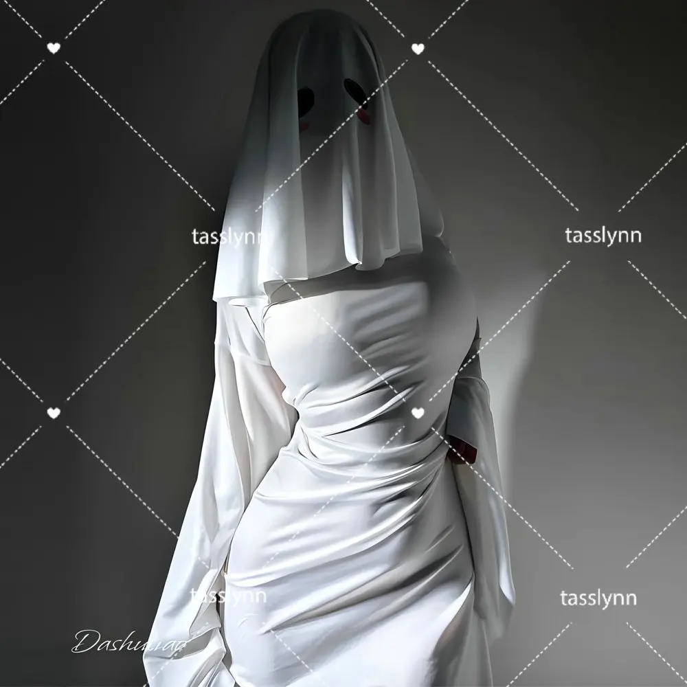 Fantasma Feminino Cosplay Fantasia, Halloween, Cara Assusta, Capa, Grito, Vestido extravagante, Adulto