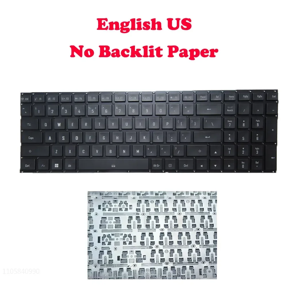 JY Laptop No Backlit Paper Keyboard For Gigabyte For AORUS 15P (For Intel 11th Gen) For AORUS 15P KD XD YD RX5L English US PO SP