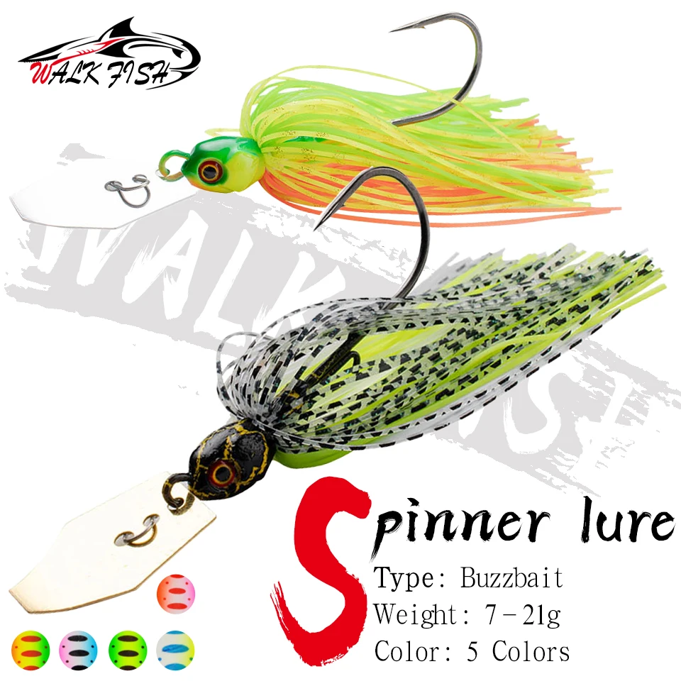 WALK FISH 7G/9G/12G/14G/21G Jig Dancer Buzzbait Fishing Lure Chatter Bait Wobbler Spinner Bait Blade Chatterbait For Bass Pike