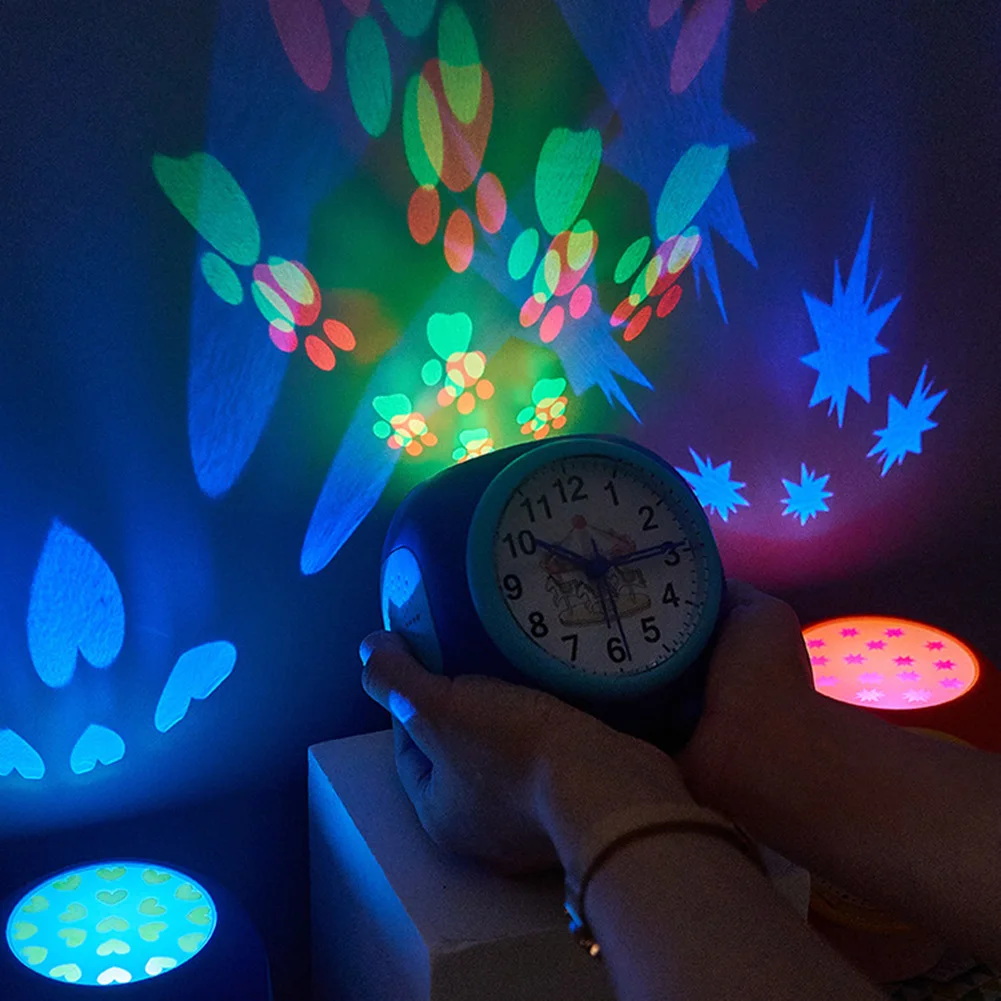 Music Alarm Clock with Colorful Projections and Voice Control Light Settings for an Interactive Experience  Music