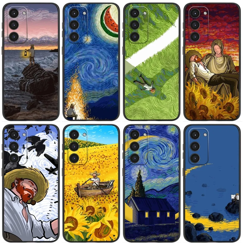 

van Gogh Art Phone Case For Samsung Galaxy A20,A21s,A22,A31,A32,A52,A53,A72,73,A80,A91 Soft Liquid Silicone Black Cover