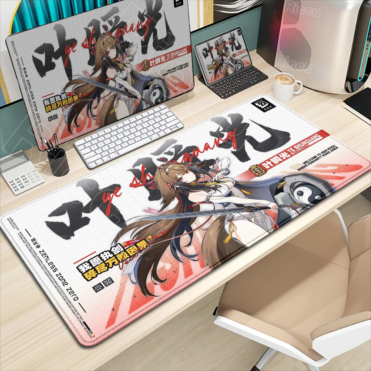 New HD Print Zenless Zone Zero Mouse Pad ZZZ Game Laptop Mat Large Kawaii Anime Girl Ye Shunguang Mousepad PC Gaming Accessories - Detail 1