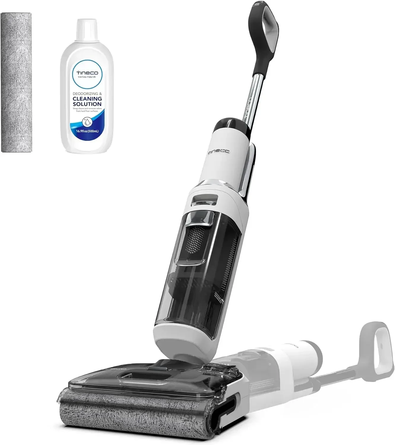 Smart Vacuum Mop, 40 Minutes Long Runtime 158℉ Flashdry Self-Cleaning, Dual-Sided Edge Cleaning Lightweight Floor Cleaner
