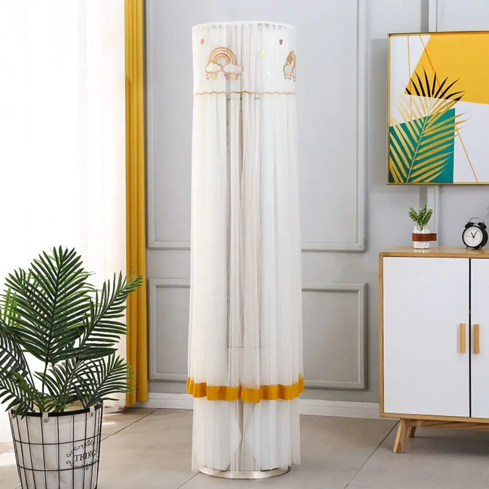 

Delicate Air Conditioner Dust Cover Polyester Romantic Embroidered Air Conditioning Cover Sun-proof Rotundity