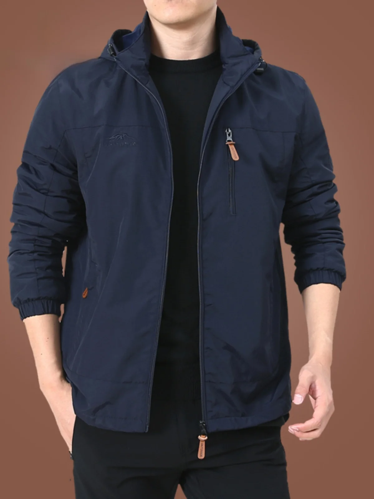 

Мужская ветрозащитная и водонепроницаемая спортивная куртка Pierre Cardin с подкладкой, весна-осень, повседневный свободный крой, городской стиль