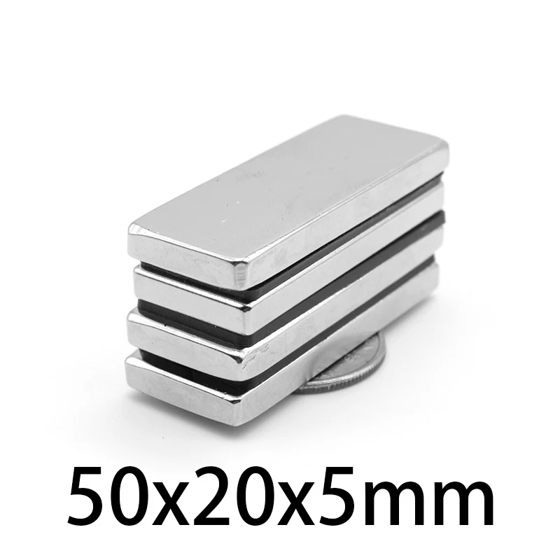 

1/2/5/10PCS 50x20x5mm Quadrate Strong Powerful Magnets N35 Block Rectangular Neodymium Magnet 50x20x5 Permanent Magnets 50*20*5