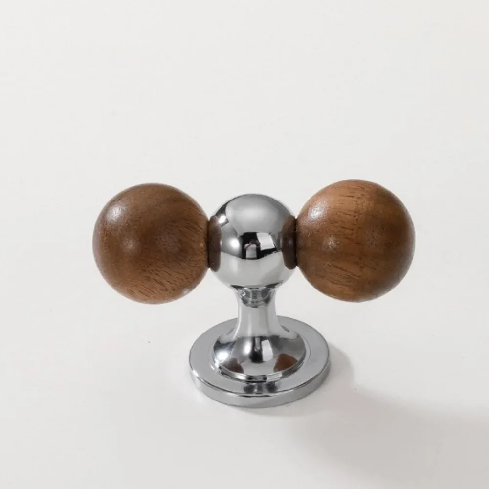 

Vintage Walnut Brass Handle Cabinet Door Handle Solid Brass Drawer Of Cabinet Dresser Kitchen Knob Furniture Hardware