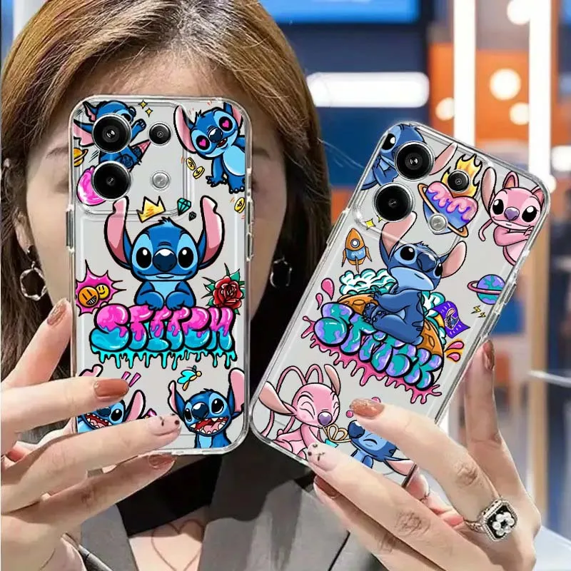 

Popular Angel Stitch Love Art For Xiaomi Redmi 14C 13C 13 12C 11A 10A K70 K60 K50 K40 K30 K20 Translucent Phone Case