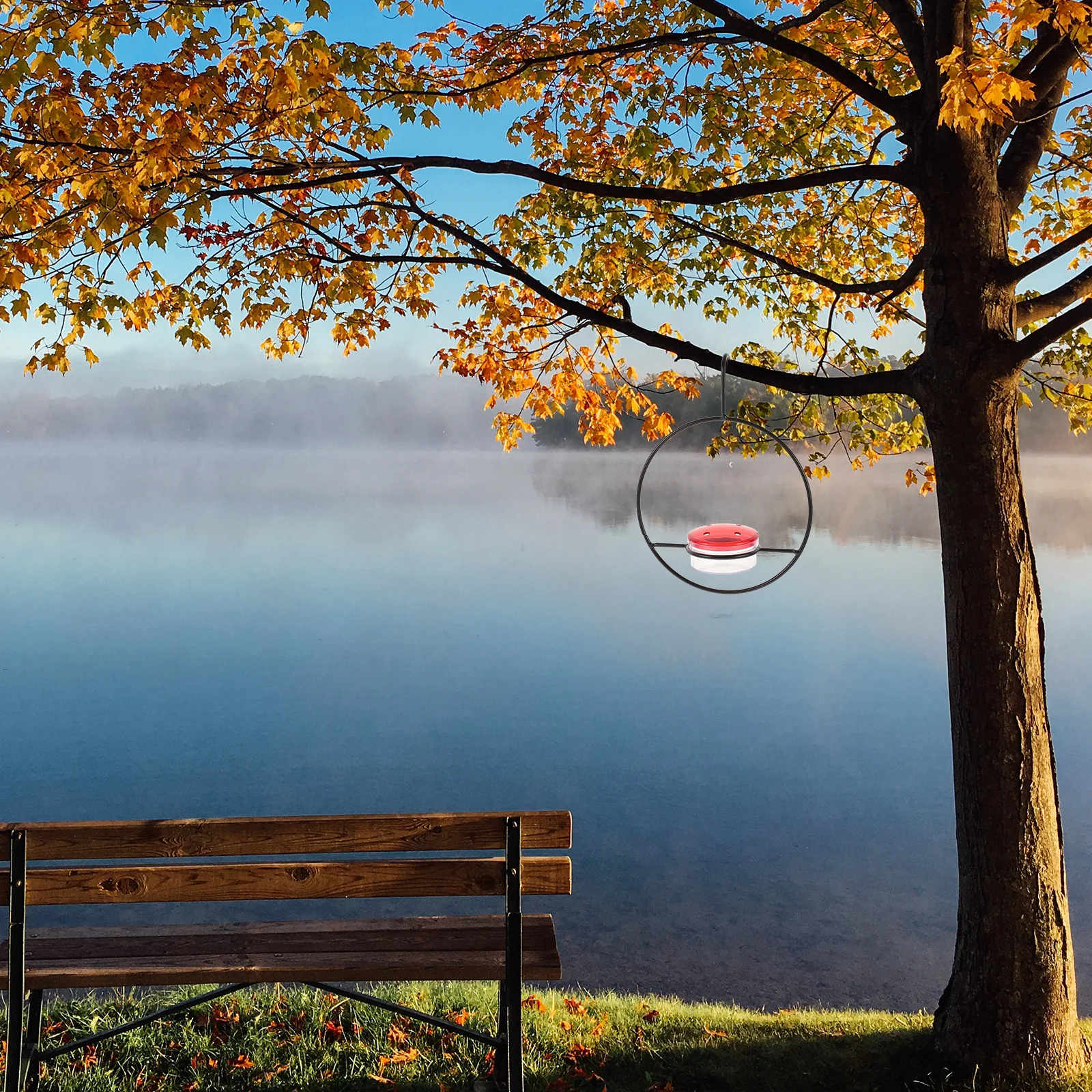 

2Pcs Outdoor Bird Feeder Hanging Design for Garden Use Rustic Plastic and Metal Bird Feeder Supplies for Nature Lovers