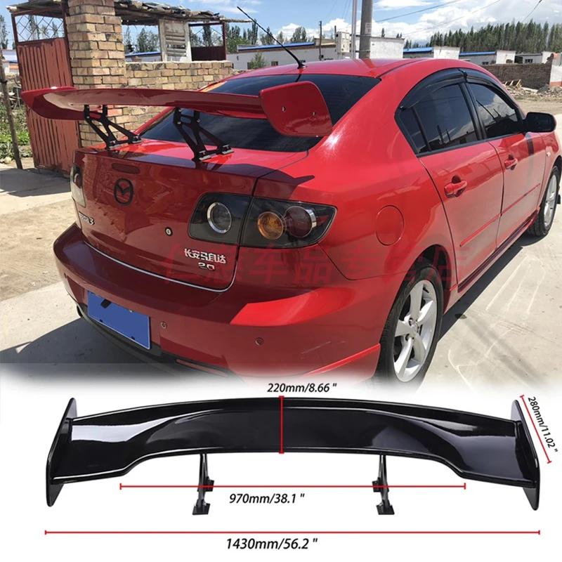 For Mazda 3 gt wing spoiler 2013 2019 2023 glossy black wings trunk rear universal spoilers For BMW F22 G20 G22 G30 G42 F30 F32