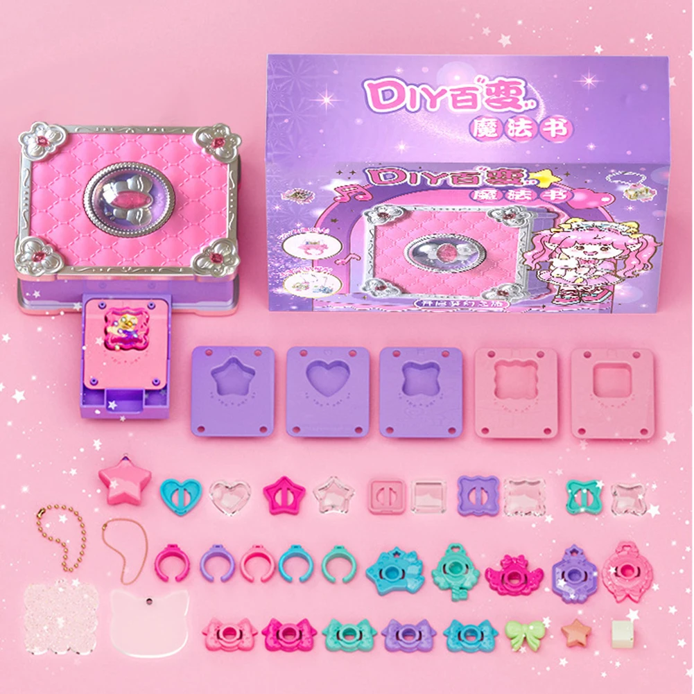 DIY Jewel Rings Stickers Magics Kits For Little Girls Innovative Funny Child Crafts Toy For Little Girls