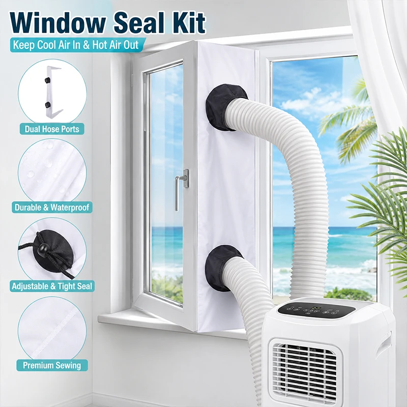3/4m Universal Window Seal Portable Air Conditioner Window Sealing For AC Window Seal Kit Window Vent Kit With Shrink Rope