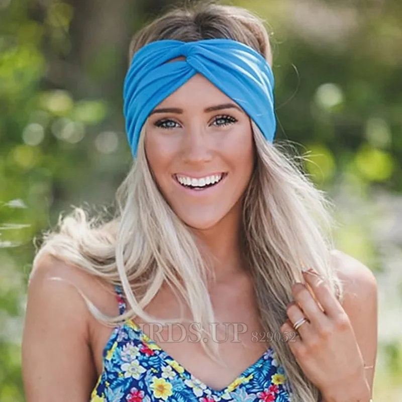 Twist Headbands for Women Outdoor Hairband Sport Headband Turban Headwrap Bows Head Band Girls Hair Accessories Haarband