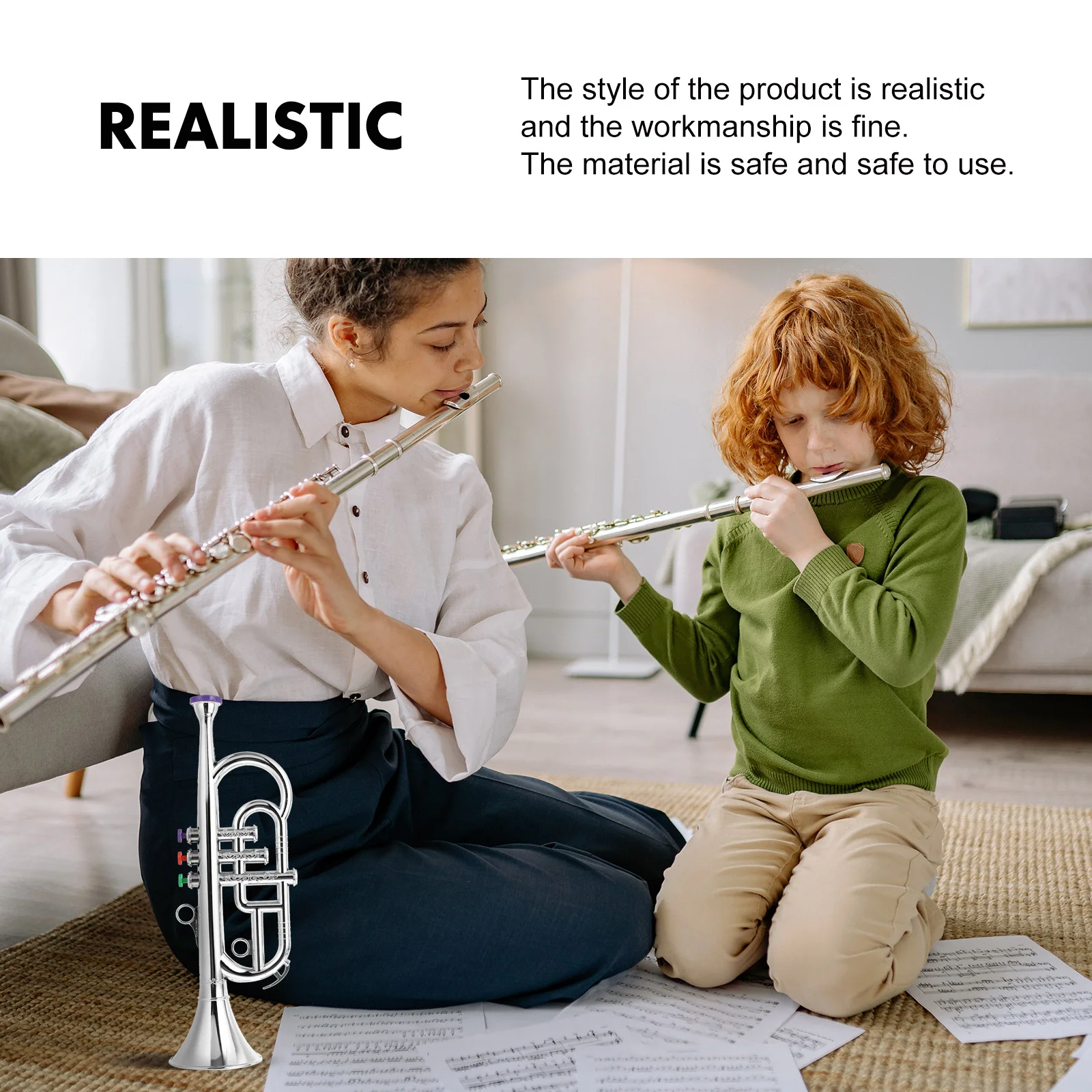 Saxophone Model Portable Toys Kids' Trumpet Stage Performance Prop Plastic Simulation Musical Instrument Children's Plaything