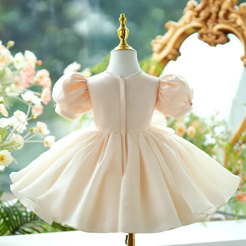 

Girls' Formal Flower Wedding Little Girl Children's First Birthday Host Piano Performance Princess Dress