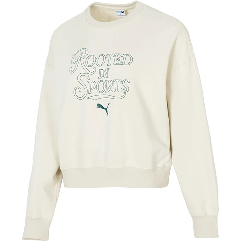 سترة Puma الأصلية TEAM CC Crew TR W للسيدات بطباعة بسيطة وعصرية للاستخدام الخارجي 630952-80