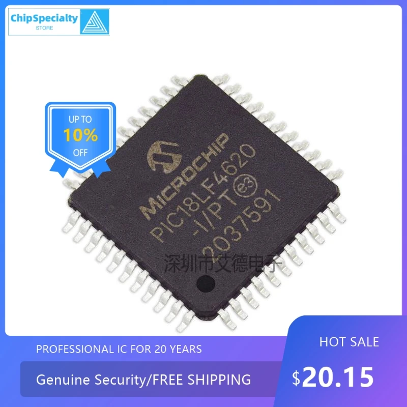 Original authentic PIC18LF4620-I/PT patch embedded microcontroller chip QFP-44 package