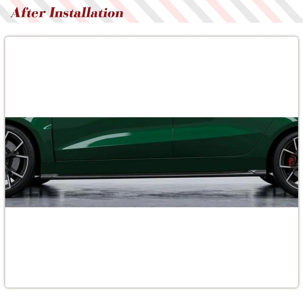 Carbon Fiber Car Side Skirts Extension Lip for Audi RS3 RS3 8Y 8.5Y 2022-2026 Sedan Sportback Car Side Body Kits Rocker Panels