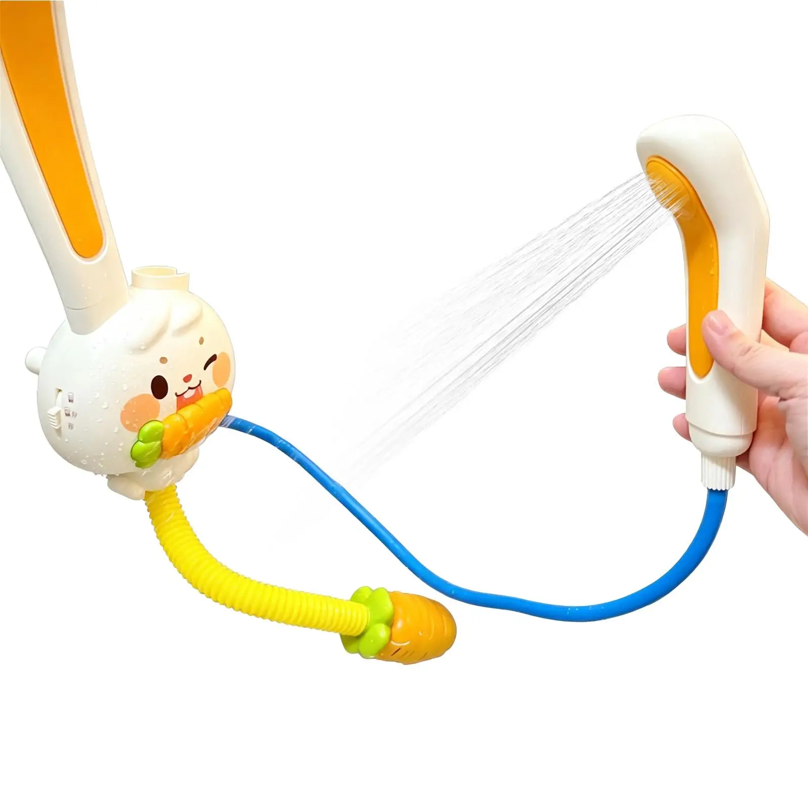 子供用お風呂おもちゃ-ウサギ型シャワーヘッドスプレー-男の子女の子幼児用お風呂おもちゃ-看護室ホテル旅行用