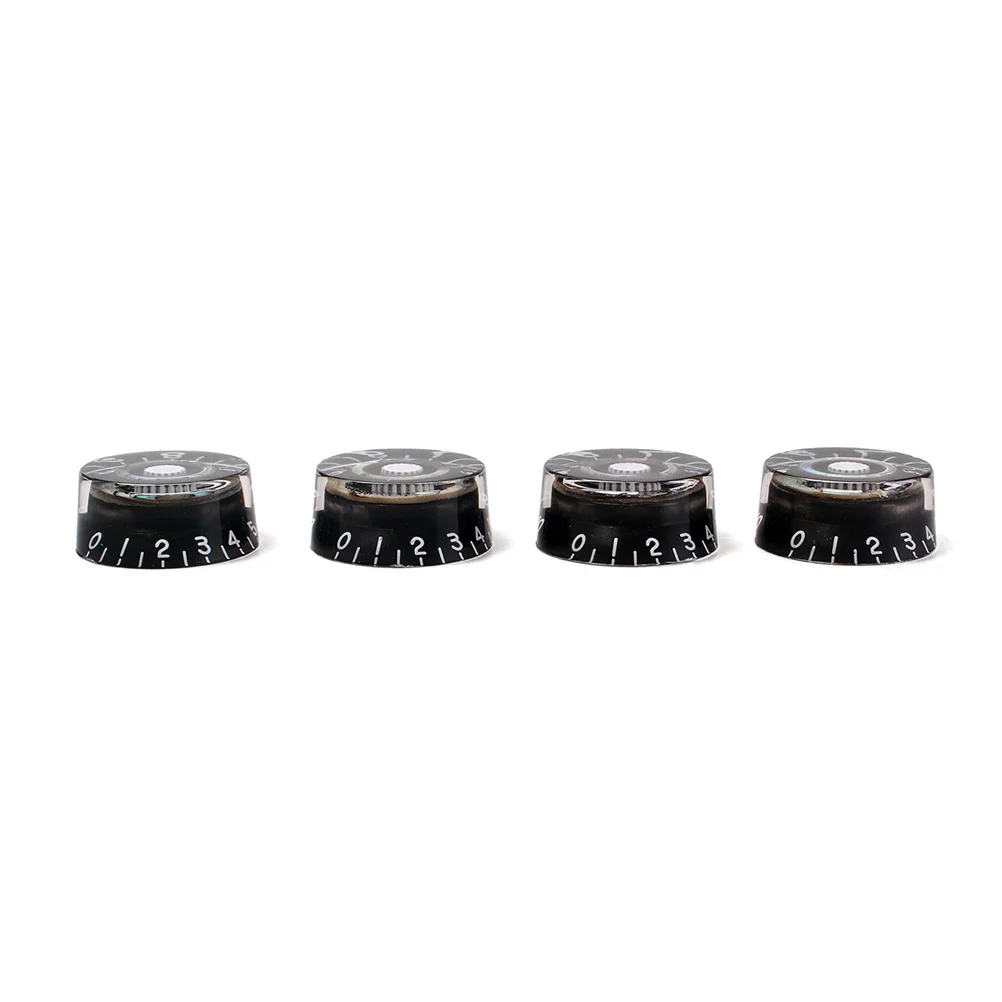 

4Pcs Guitar Knobs Acrylic Control Knobs for and Similar Electric Guitars 6mm Diameter Pots Guitar Replacement
