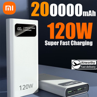 Xiaomi 200000mAh Power Bank 120W Super Fast Charging External Battery Charger PD 20W Power Bank for iPhone Pro Samsung