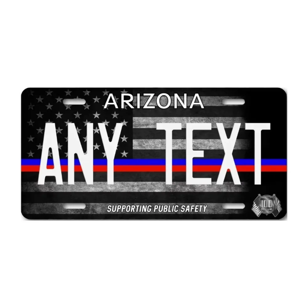 CIFbuy Customizable Vintage Metal Sign, Personalized Arizona First Responder Dustproof Wall Art Home Bar Decor