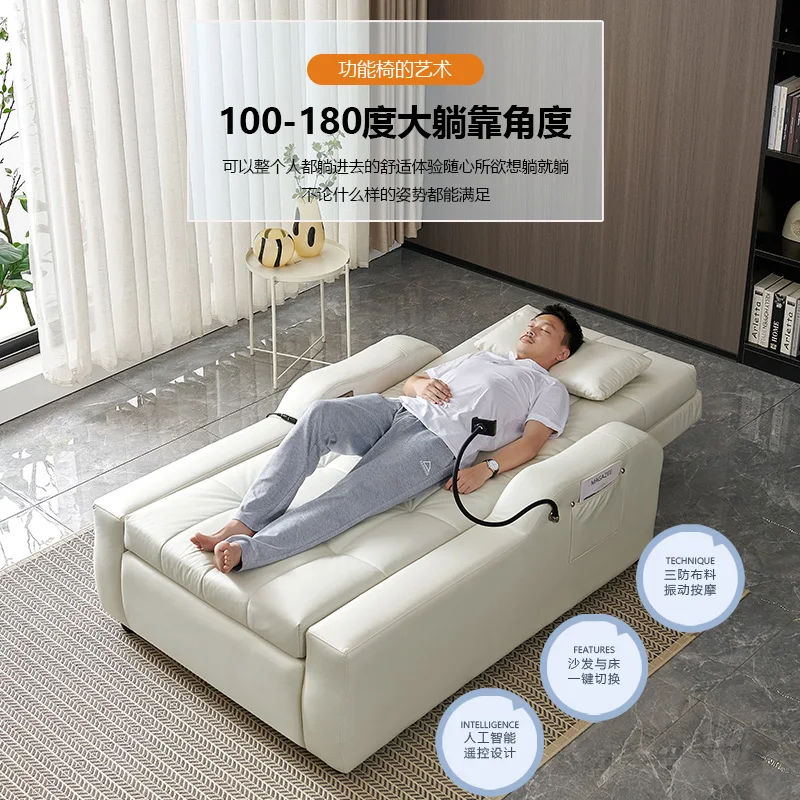 أرائك غرفة المعيشة الحديثة المصممة باللون البيج Loveseat أرائك غرفة المعيشة الفاخرة الفردية المنتفخة النائمة Divano Moderno أثاث المنزل #6