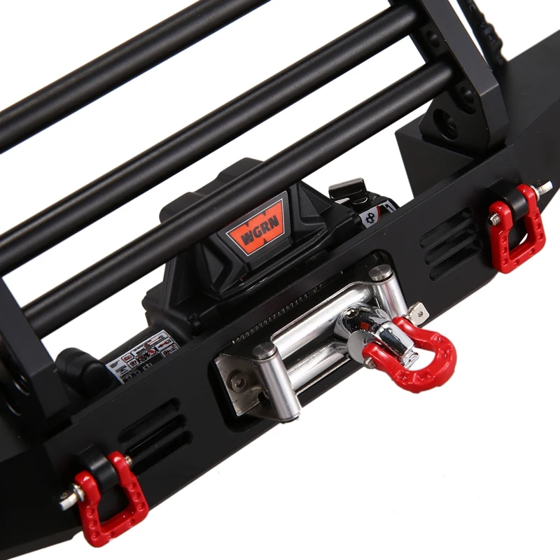 กันชนหน้าโลหะพร้อมระบบควบคุมระยะไกลด้วยเครื่องกว้าน1/10รถตีนตะขาบตีนตะขาบ Traxxas SCX10ตามแนวแกน TRX4และ SCX10 II 90046