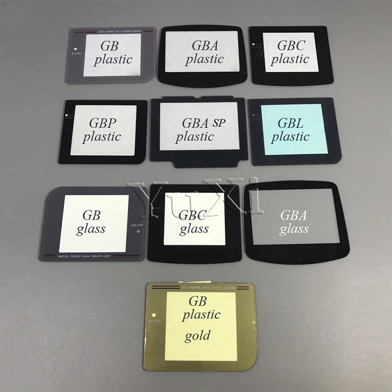 Yuxi กรอบกระจกพลาสติกสำหรับ gameboy 1ชิ้นสำหรับ GB GBA SP GBC GBL GBP LENS Protector W/adhensive Repair