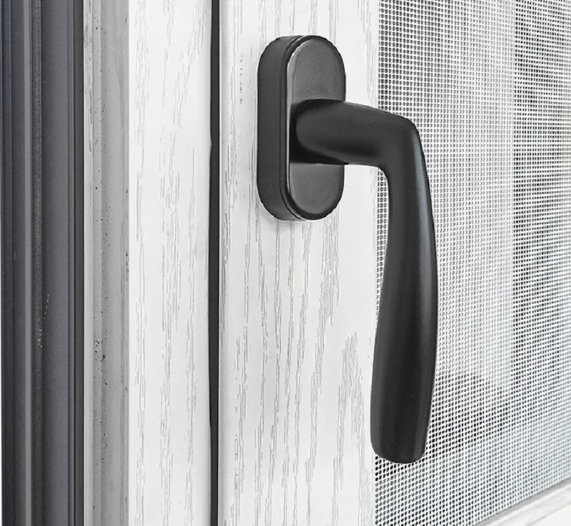 Casement screen window Inward opening square shaft handle