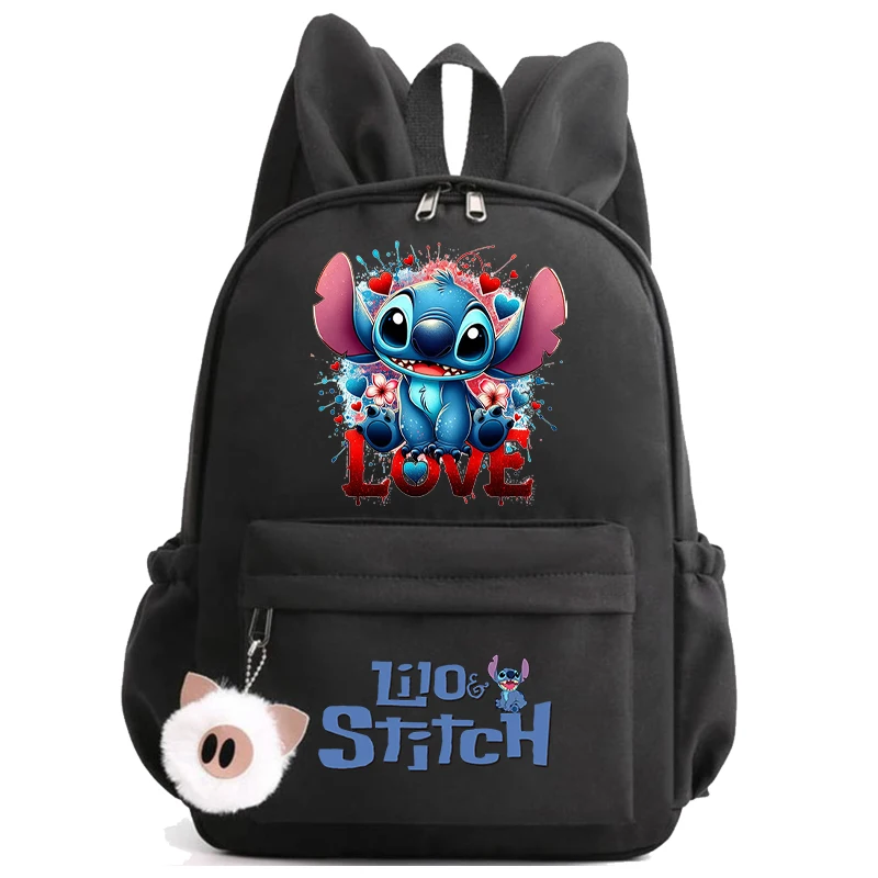 Disney Lilo Stitch Backpack for Teenager Girl Boy Student Children Schoolbag Pencil Case Women Casual Kid Birthday Gift Mochila