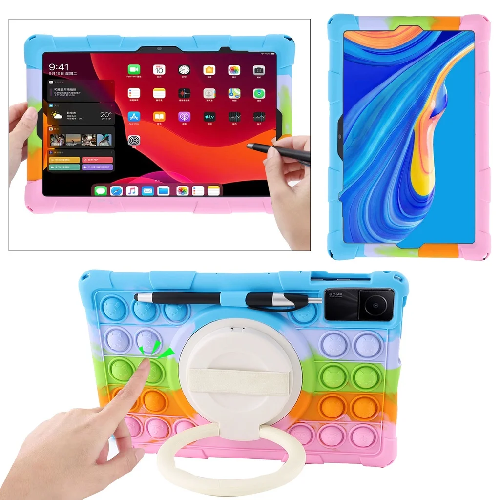 Funda de silicona para tableta Doogee T10 T10S, 10,1 pulgadas, 2023, T10E, U9, U10, 10,1 pulgadas, funda protectora Universal con portalápices