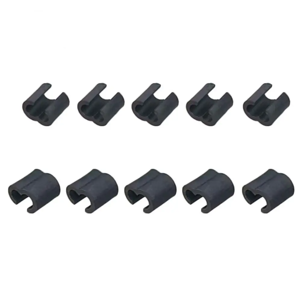 5PCS Black Embedded Brake Bike Parts Single Hole Wire Tubes Clamp Cable Tube Buckle Housing Fixed Device Cycling Accessories