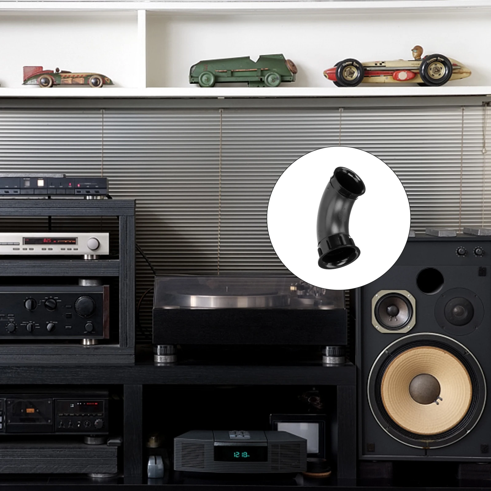 

2pcs Speaker Port Tubes Plastic Bass Reflex Tube For Home Car Audio Systems Replacement Subwoofer Port Hole Outlet